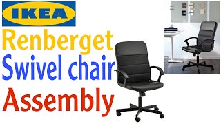 IKEA RENBERGET Swivel chair Bomstad black Assembly [upl. by Dustin]