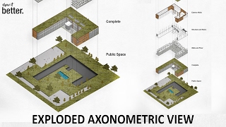 Exploded Axonometric View in Photoshop [upl. by Elfrida]