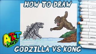 How to Draw GODZILLA VS KONG CALL OF DUTY FIGHT [upl. by Omle]