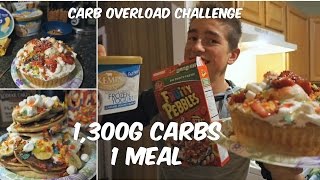 High CarbLow Fat challenge 1300g of Carbs in 1 Meal [upl. by Llyrad]