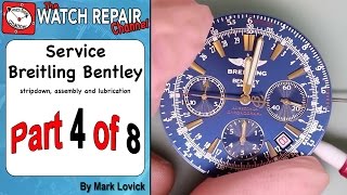 Part 4 of 8 Breitling Bentley Service ETA 2892 A2 Dubois Depraz Watch Repair Tutorial [upl. by Bruell]