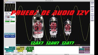 Prueba de ECC81 ECC82 y ECC83 a 12V [upl. by Kalagher656]