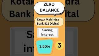 Best savings interest Rates  zero balance savings account  shorts short [upl. by Andrei]