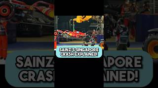 Why Carlos Sainz CRASHED in SINGAPORE QUALIFYING carlossainz singaporegp [upl. by Maud]