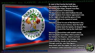 Belize National Anthem quotLand Of The Freequot INTRUMENTAL with lyrics [upl. by Rezal]