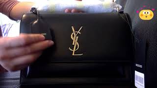 YSL Sunset Bag Large Unboxing [upl. by Ahsirk]