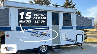 How to Set Up A POP UP CAMPER in Under 15 Minutes  2008 Jayco Select 12HW [upl. by Buerger]