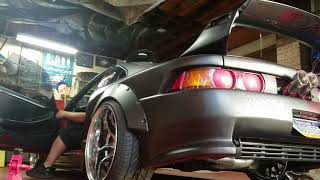 Straight piped 1 resonator custom mr2 exhaust [upl. by Akimed]