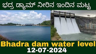 Bhadra dam water level today 12072024 [upl. by Hoopes970]