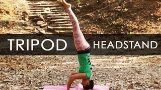 Yoga Poses Tripod Headstand Workout Tutorial I 4 [upl. by Peck]