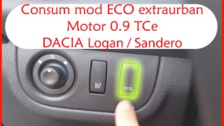 Consum mod ECO extraurban Dacia Sandero 09 TCe [upl. by Chantal]