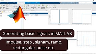 Generating elementary signal in MATLAB Plotting impulse step ramp signal in MATLAB [upl. by Nabla]