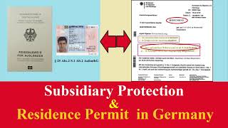 Subsidiary Protection Subsidiärer Schutz § 25 Abs2 S1 Alt2 AufenthG Residence Permit in Germany [upl. by Andrade506]