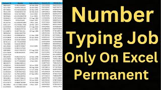 Numeric data entry jobs  Excel typing work  Ebook typing jobs at home  form filling jobs Tamil [upl. by Siffre619]