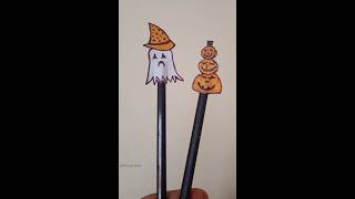 Halloween Pencil Topper 🎃👻Pencil Decor Idea DIY Cute Pencil Topper 🥰 [upl. by Hgielrak663]