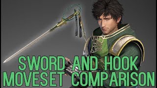 DLC DYNASTY WARRIORS 9 Sword and Hook Moveset Comparison [upl. by Ulane]