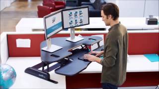 Varidesk Cube Corner 48 Sit Stand Desk Converter [upl. by Schacker]