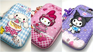 Filling Sanrio pencil case  KUROMI  MELODY  CINNAMOROLL  Paper sanrio [upl. by Yriek459]