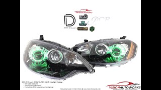 Acura RDX TB1 TB2 Retrofit Headlights  3quot BiLED Prism Halos RGB  VisionAutoworks [upl. by Udale]