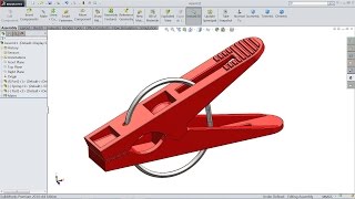 Solidworks tutorial  Clothespin [upl. by Essile244]