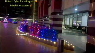 Unitech Cyber Park Gurgaon Diwali 🪔🎇 Occasion Vlog estudy92 diwali diwalispecial diwali2024 [upl. by Enoid]