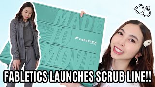 FABLETICS Performance Scrub Unboxing and Try On Haul For Petite Women [upl. by Quincey]