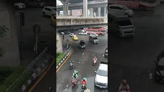 Intersection Road at Udom Suk bangkok travel ASMR short shortvideo [upl. by Hsakiv]