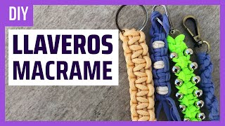 como hacer LLAVEROS de MACRAME paso a paso  DIY bisuteria [upl. by Alliehs]