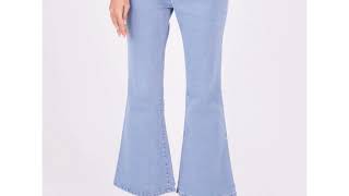 Kiera Celana Cutbray Wanita Highwaist Stretch Jeans [upl. by Annohs]