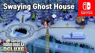 New Super Mario Bros U Deluxe 3 players coop Frosted glacier quotSwaying Ghost Housequot [upl. by Viafore]