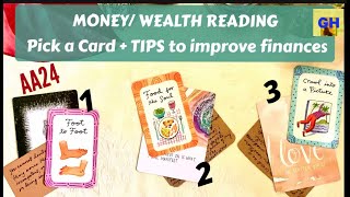 Finances MoneyCareerWealth Pick a card with BONUS tips AA24  Financial Psychology [upl. by Alak]