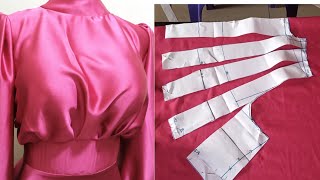 Slash and Spread  Easy method to draft a pattern for a gathered underbust bodice [upl. by Mercedes]