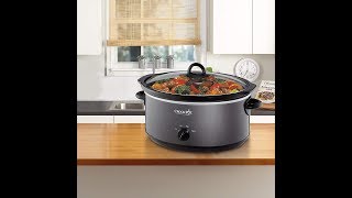 crock pot slow cooker review Crockpot SCV700KC crock pot 7 quarts Charcoal [upl. by Anniahs]