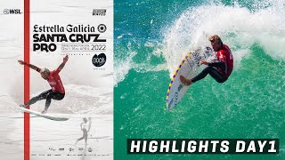 Highlights Unruly Surf on Opening Day of Estrella Galicia Santa Cruz Pro [upl. by Elene]