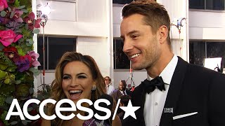 Justin Hartley amp Chrishell Stause Gush About Walking The Globes Carpet As Newlyweds  Access [upl. by Cristoforo136]