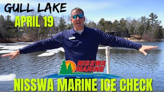 Nisswa Marine Ice Check  April 19 2022 [upl. by Urbanus]