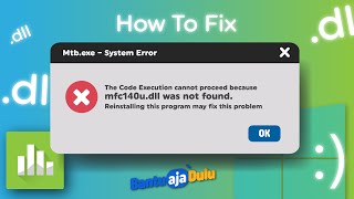 How To Fix mfc140udll Not Found [upl. by Thetos]