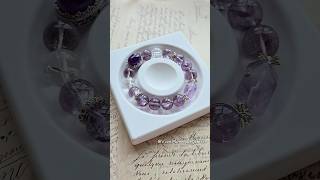 Amethyst Azeztulite Bracelet💜🌟diy crystaljewelry crystals handmade handmadejewelry beads [upl. by Eilatan215]