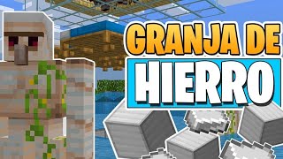 granja de hierro Minecraft Bedrock tecnico [upl. by Novled]