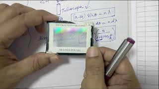 Experiment 04  Part 03  Finding the Grating Element ab of a diffraction grating [upl. by Ilhsa]