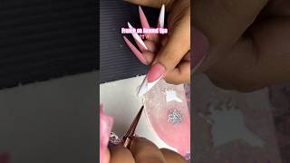 How to French almond tip acrylics nails naildesigns nailtech frenchtips [upl. by Aneelehs]