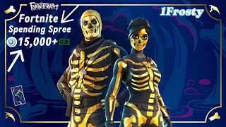 SPENDING 15000 VBucks in Fortnite Spending Spree 3 [upl. by Faria]