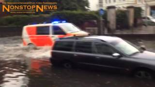 Unwetter 972014 Landunter in Oldenburg und Ganderkesee [upl. by Reinnej258]