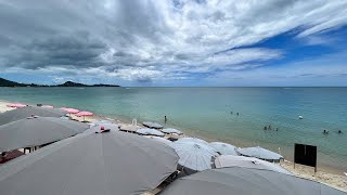 No Stress Restaurant  Lamai  Koh Samui  Thailand  Livecam on the beach [upl. by Hackney]