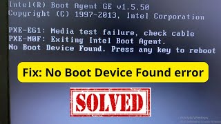 No Boot Device Found Press any key to reboot the machine  Dell Laptop  Boot device not found [upl. by Arev462]