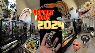 Reptile Room 2024  January  BubbasGeckos [upl. by Yebba]