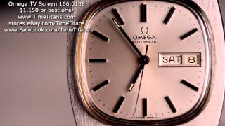 Omega Automatic TV Screen 1660188 Caliber 1020 36MM Day Date Stainless Steel [upl. by Belak]