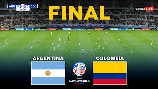 🔴LIVE  ARGENTINA vs COLOMBIA  FINAL  COPA AMERICA 2024  MATCH LIVE TODAY REALISTIC PES GAMEPLAY [upl. by Alleen]