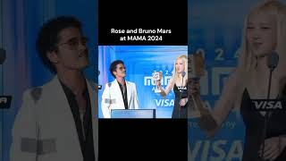 Receiving award at mama 2024 music song pop brunomars rosé [upl. by Enelahs984]