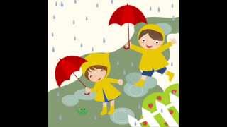 Pitter Patter Raindrops Kindergarten Nursery Rhyme [upl. by Dnob]